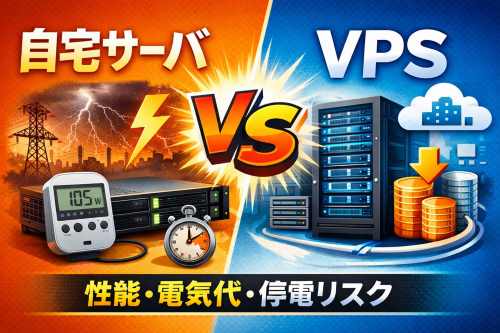 自宅サーバとVPSを比較してみた