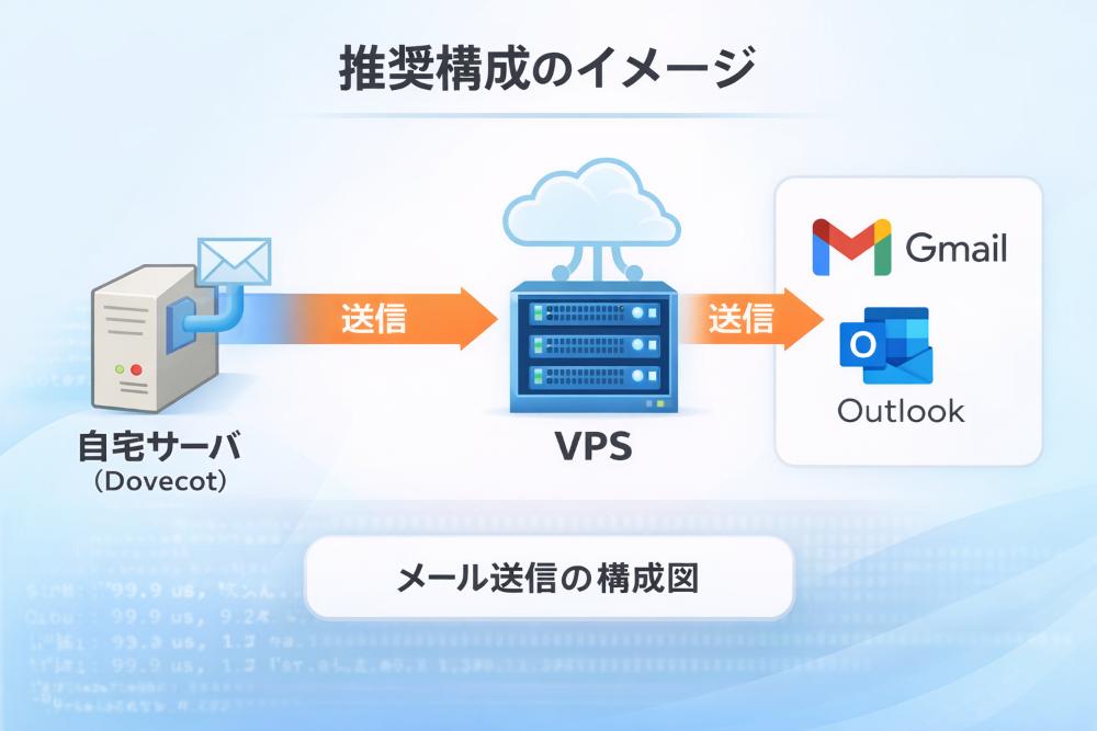 送信メールサーバにVPSを用いる