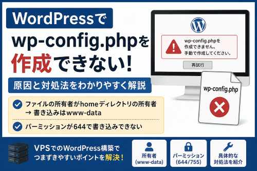 WP-config.phpの作成に失敗